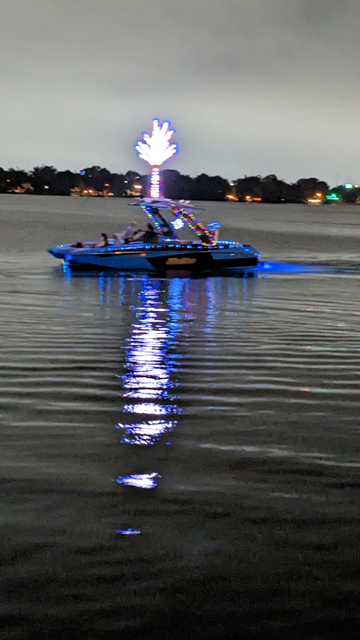 December 2022 Lake Killarney Boat Parade in Winter Park Florida.